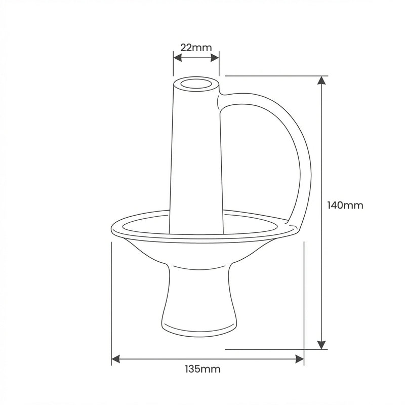 Hugo Candle Holder dimension sketch