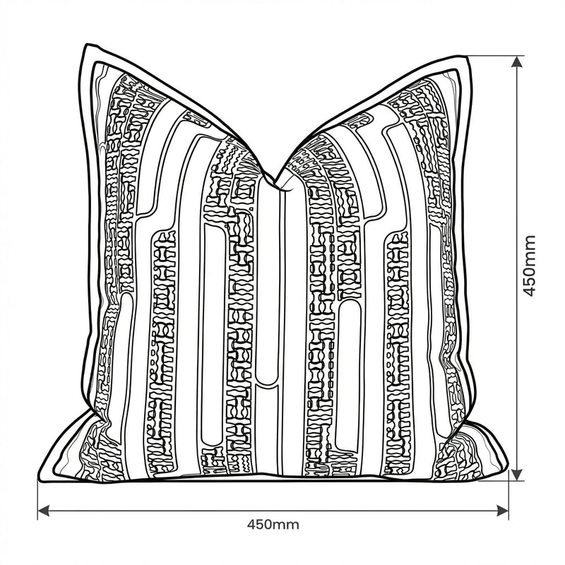 Byron Cushion Sleeve dimension sketch