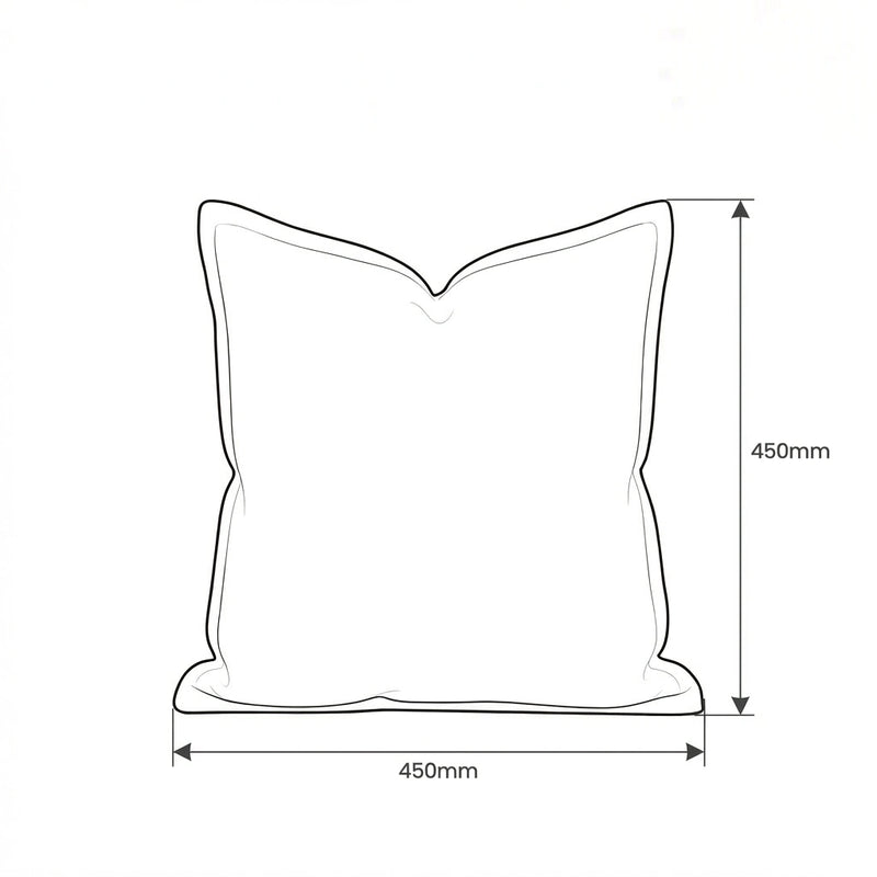 Rupert Cushion Sleeve dimension sketch