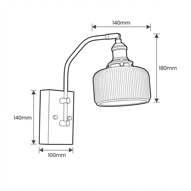 Phillipa Wall Light dimension sketch