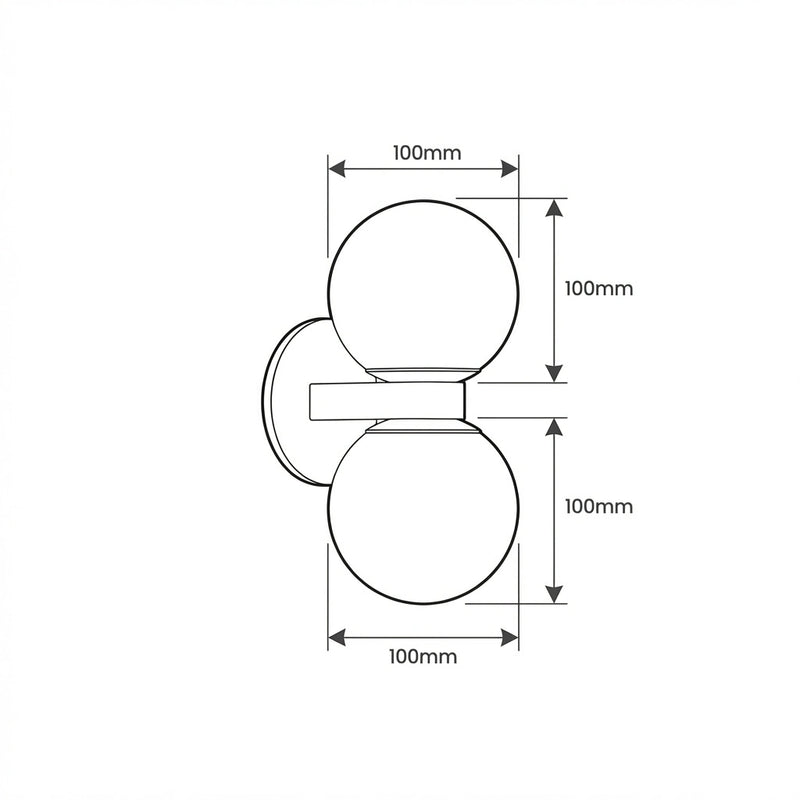 Hana Wall Light dimension sketch