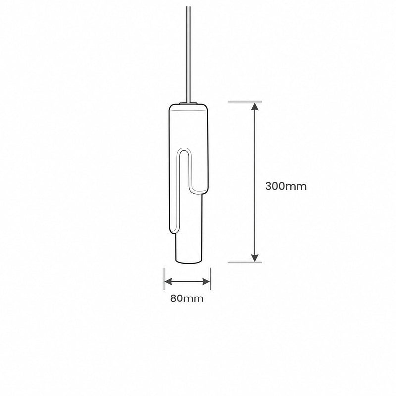 Ophelia Pendant Light dimension sketch