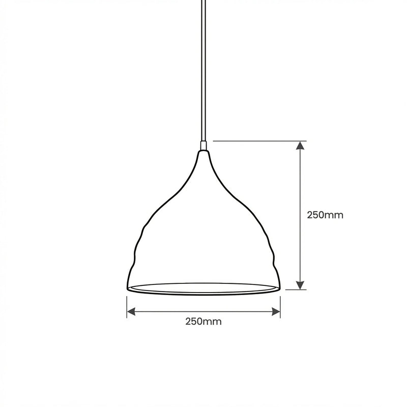 Lucian Pendant Light dimension sketch