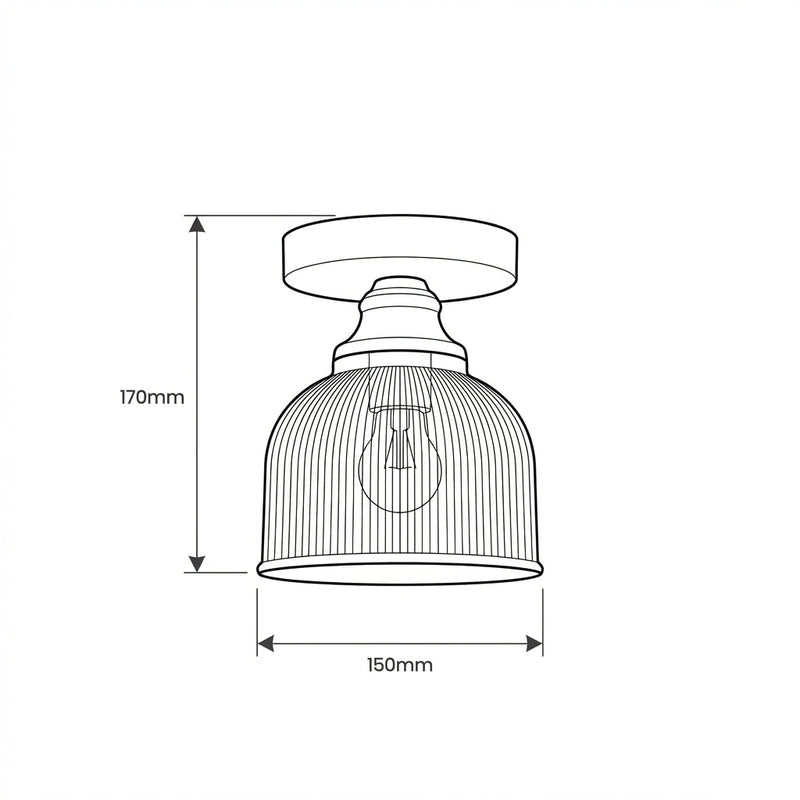 Julian Ceiling Light dimension sketch