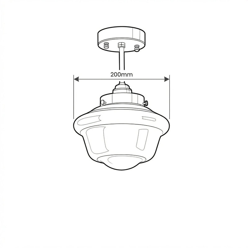 Marlowe Ceiling Light dimension sketch