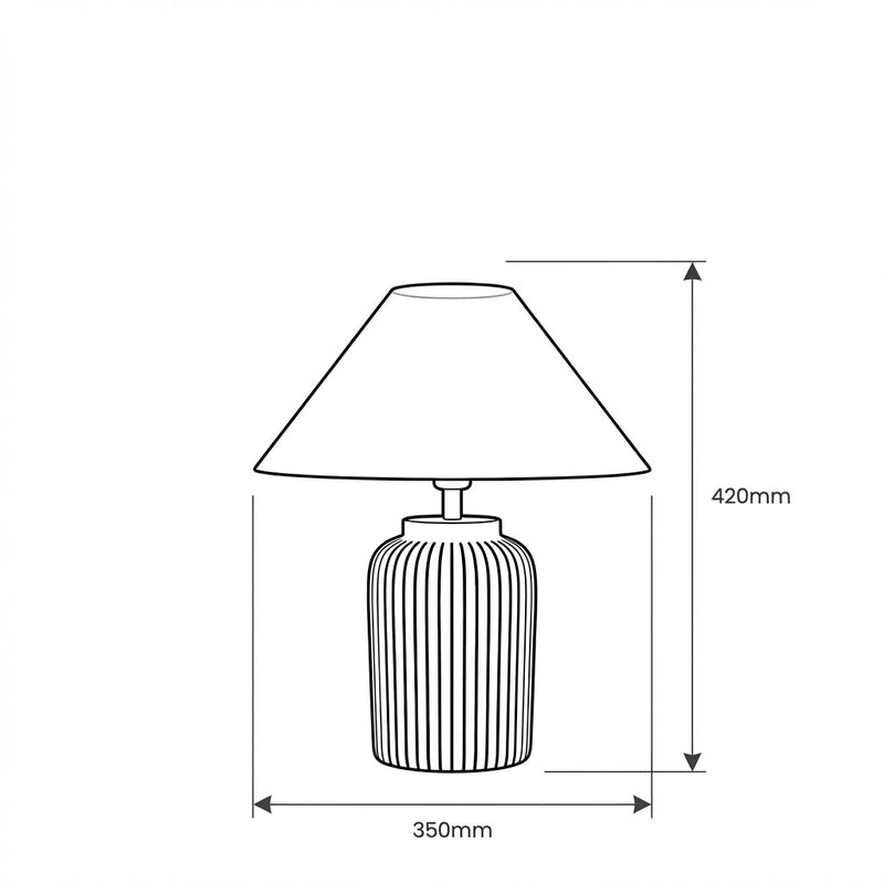 Lenora Table Lamp dimension sketch