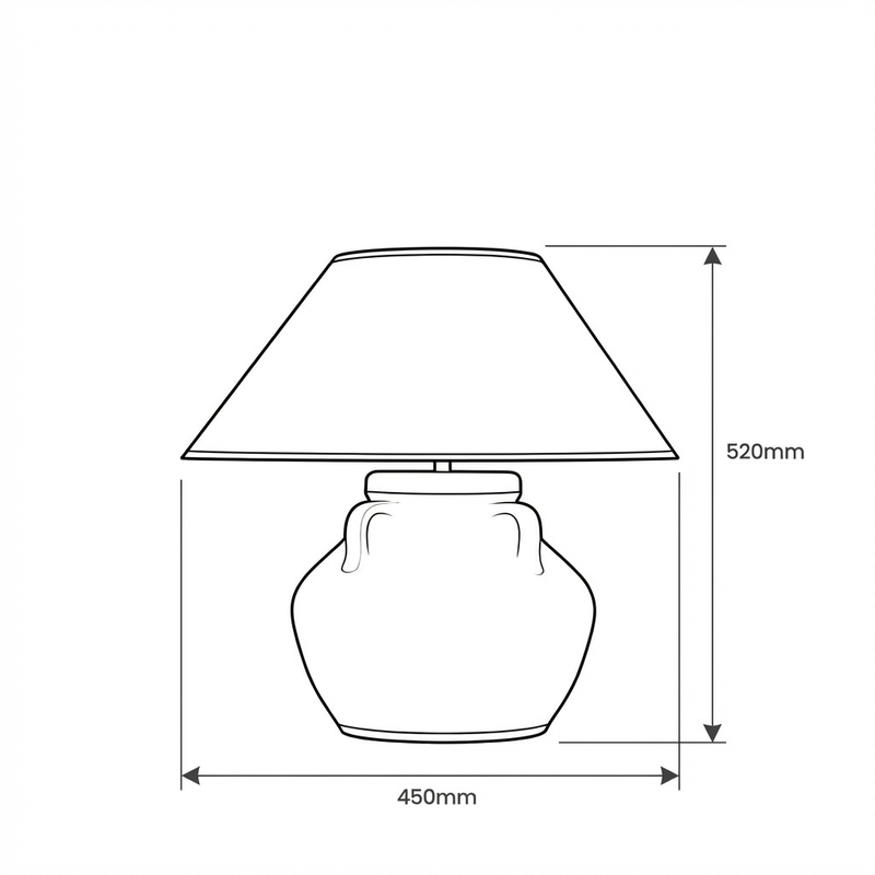 Farah Table Lamp dimension sketch