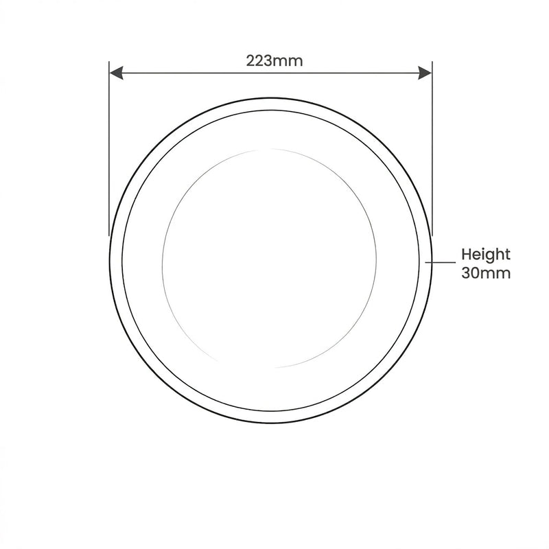 Rosalind Dinner Set dimension sketch