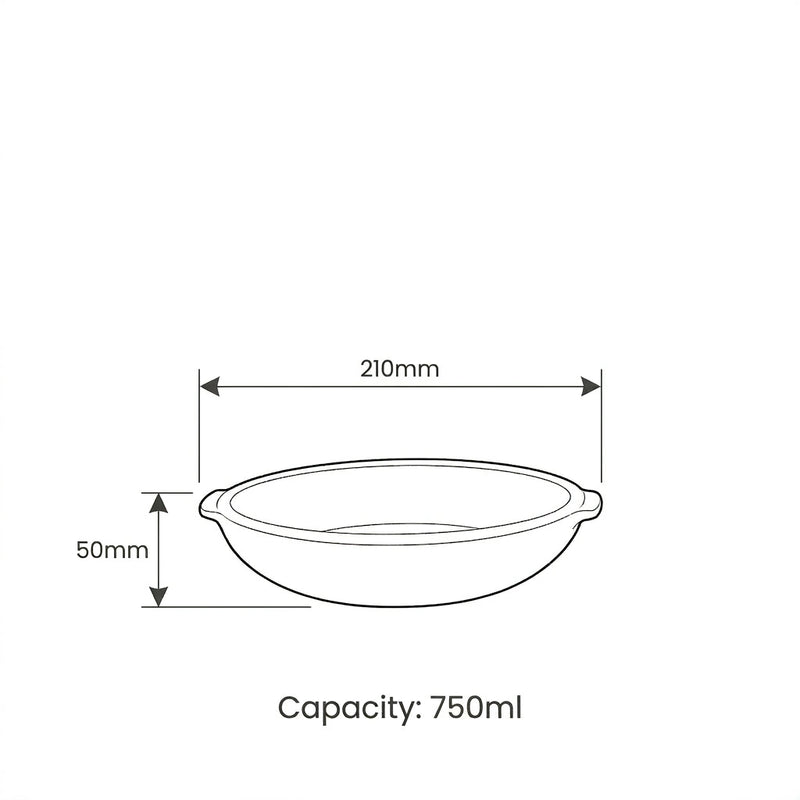 Yvette Serving Bowl dimension sketch
